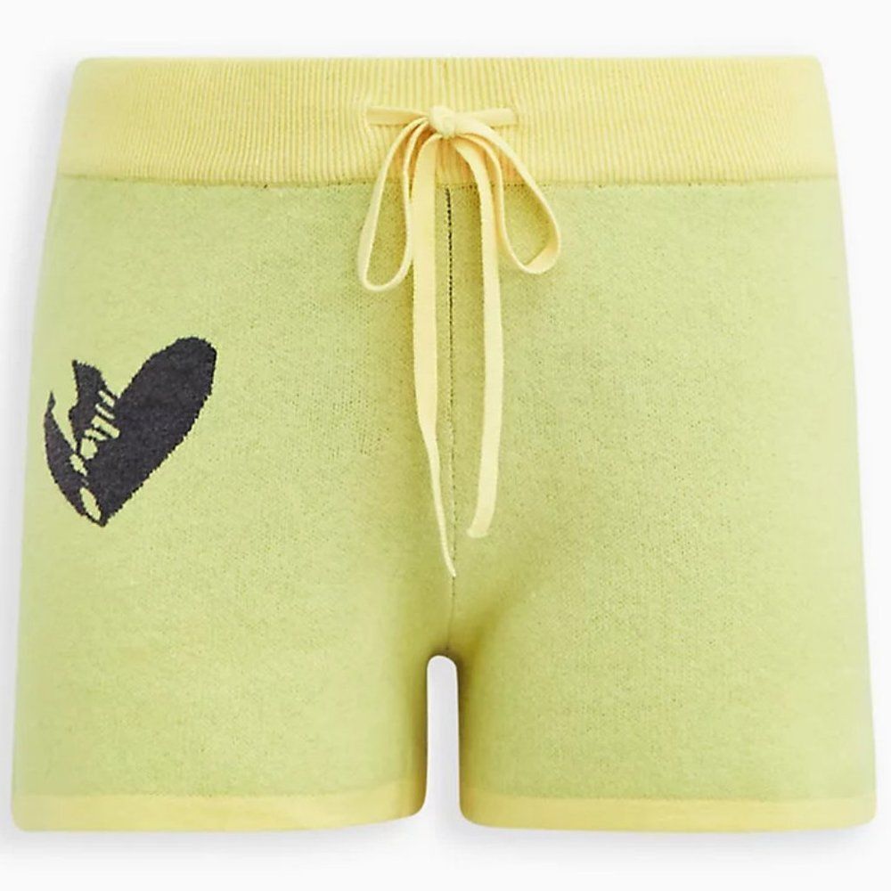 Torrid Sweater Short - Luxe Cozy Lovesick Bolt Yellow 1X